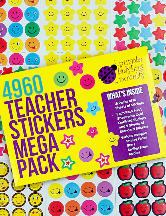 Purple Ladybug Teacher Stickers selected as Best Stickers in the mid-range category!