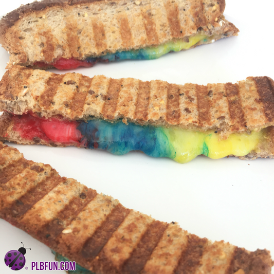 rainbow grilled cheese