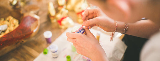 Girl playing craft
