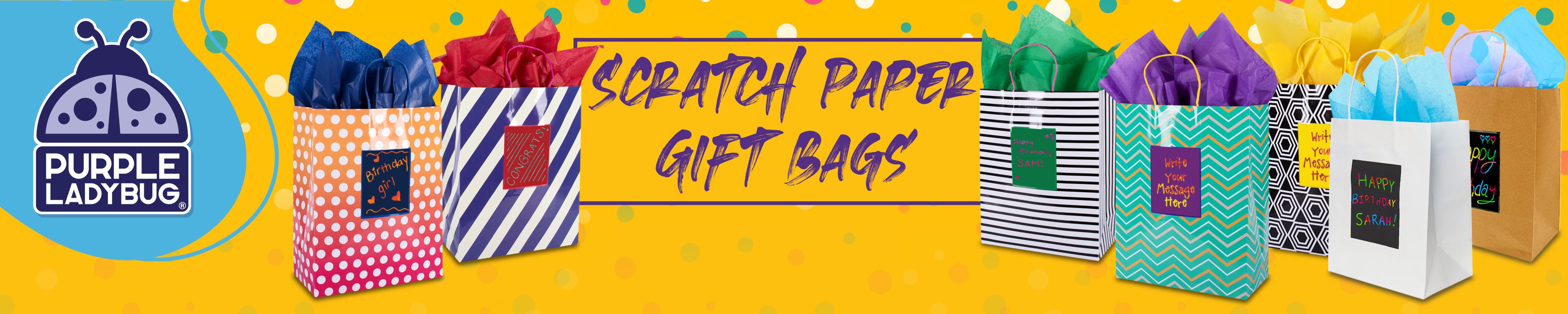 6 Christmas Gift Bags – Purple Ladybug