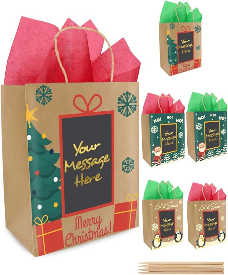 Christmas Gift Bags – Purple Ladybug - Main Image