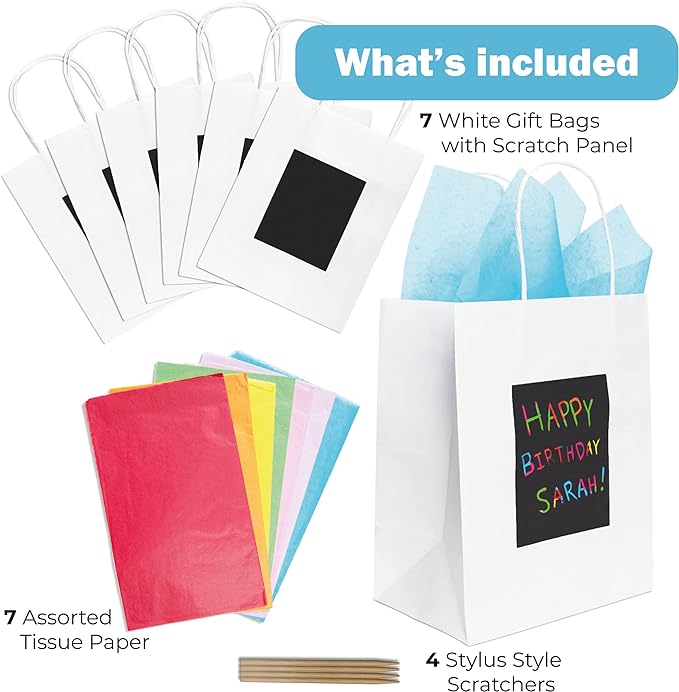 Scratch Gift Bags - White