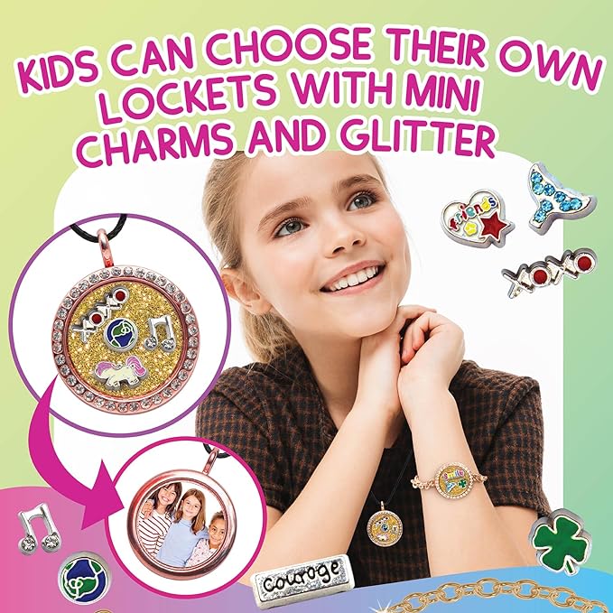 CharmWow Rose  Locket Necklace & Bracelet Making Set