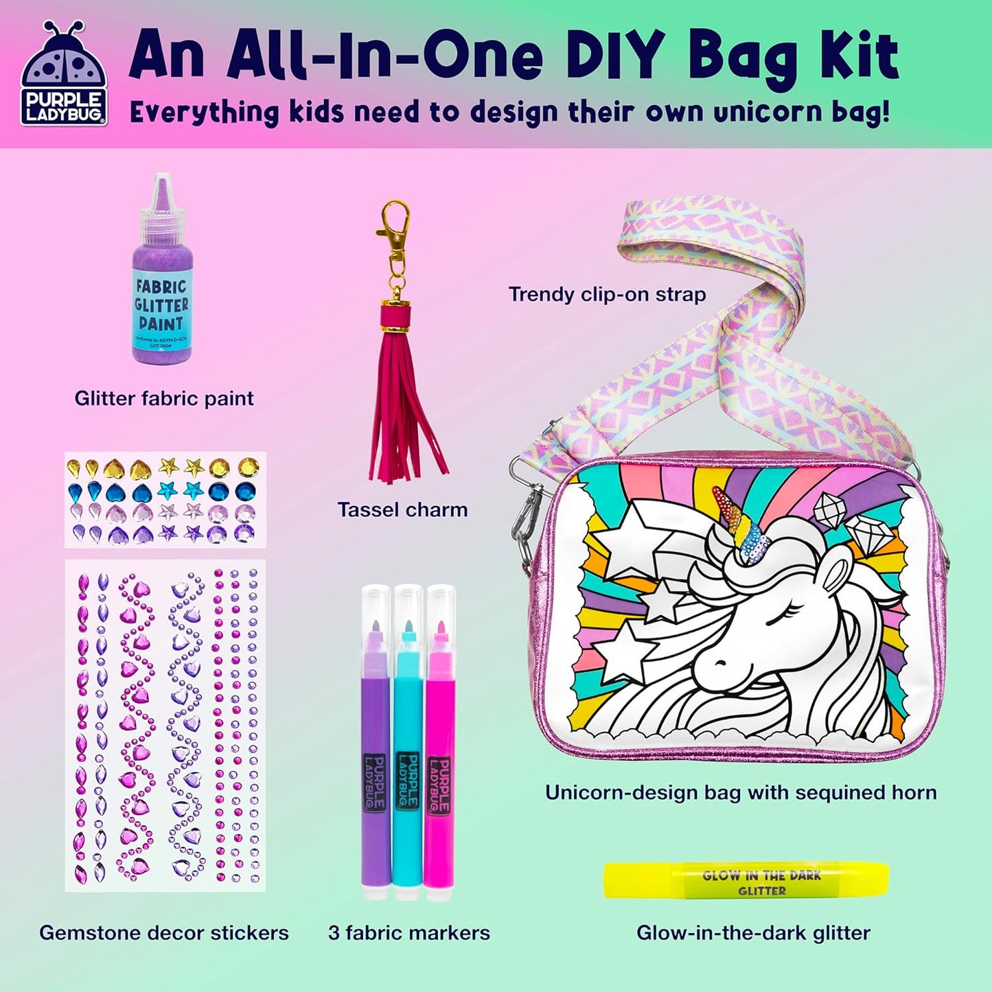 DIY Unicorn Crossbody Bag Kit