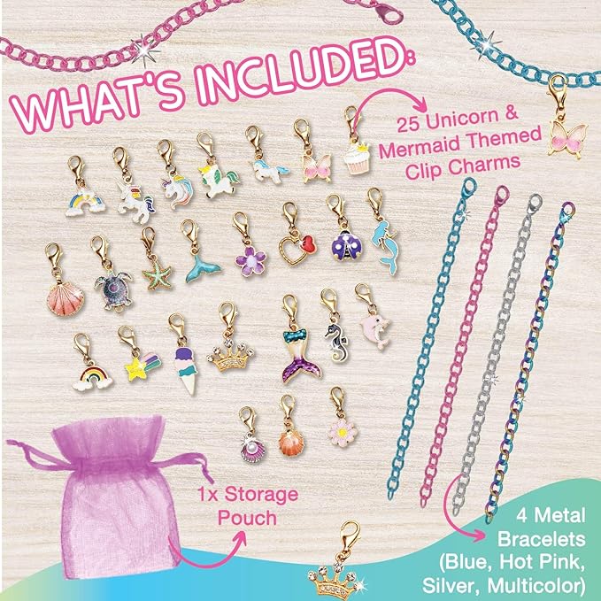 CharmWow Mermaid & Unicorn Bracelet Jewelry Making Kit