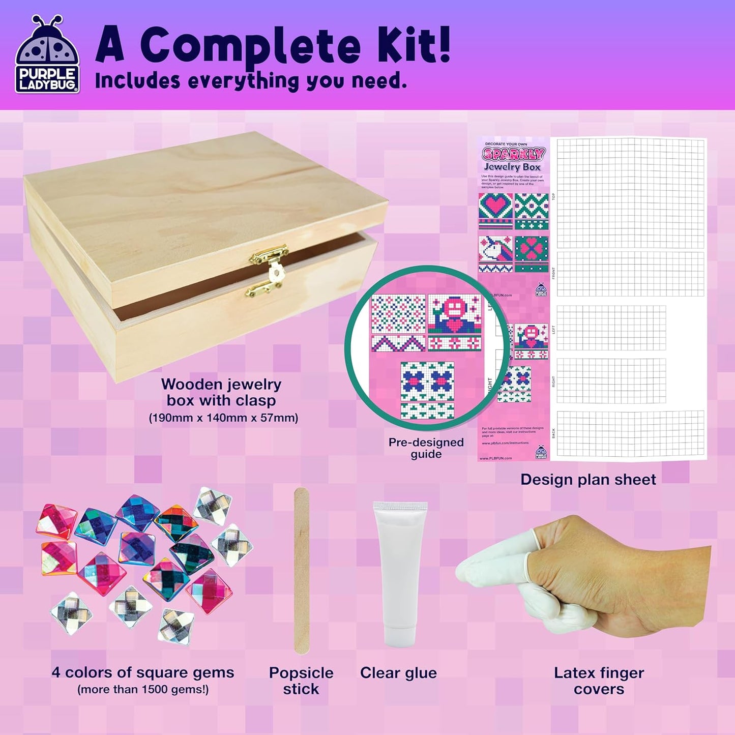 Decorate Your Own Sparkly Jewelry Box for Girls