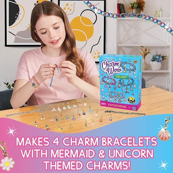 CharmWow Mermaid & Unicorn Bracelet Jewelry Making Kit