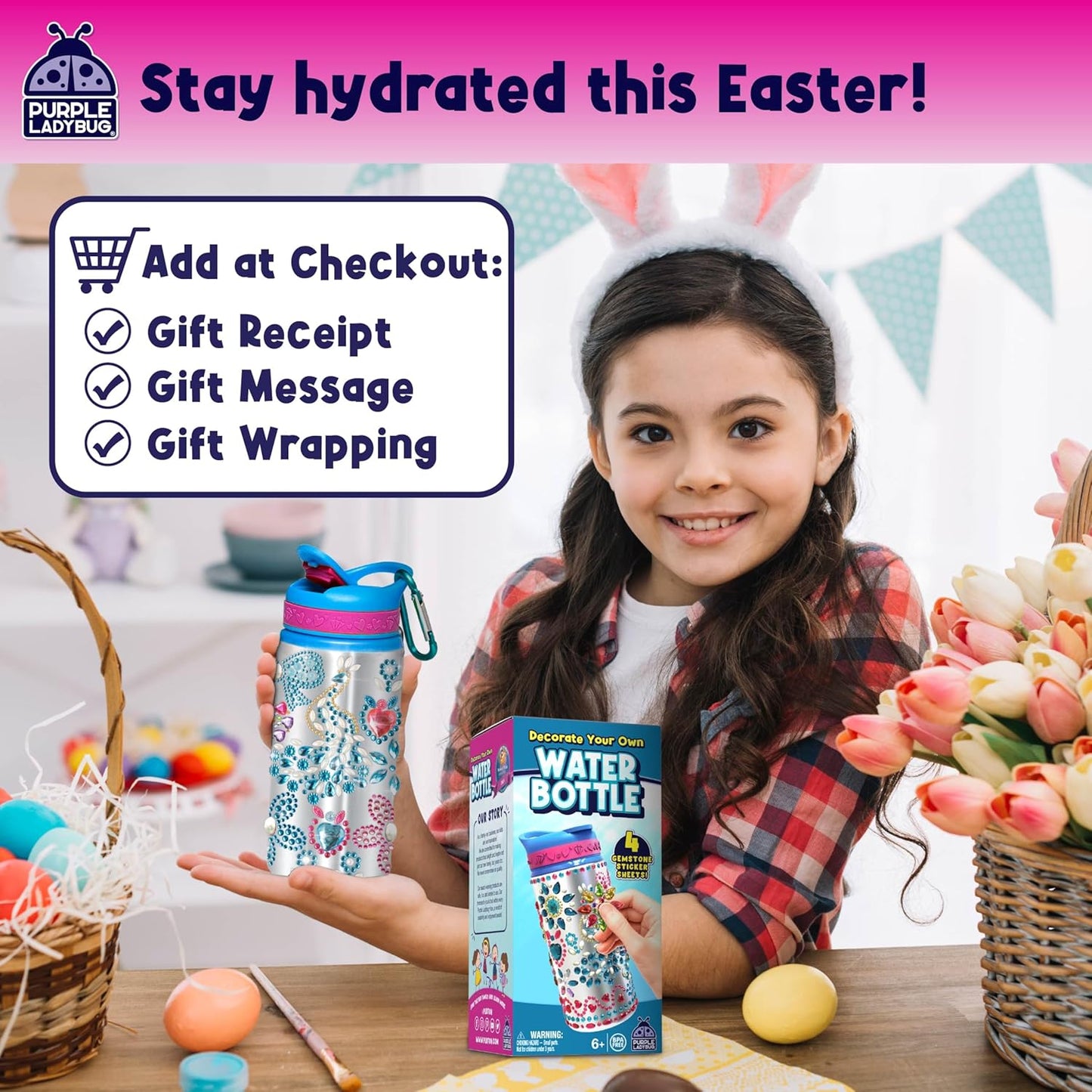 New Metal Teal Gemstone Waterbottle