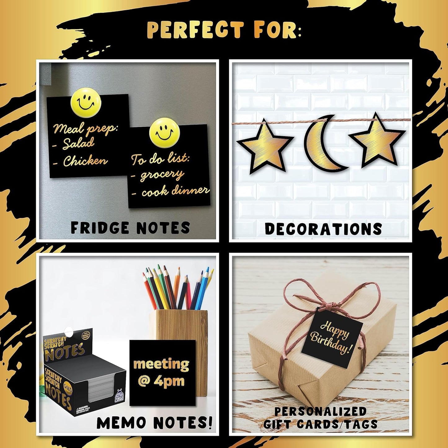 Scratchy Scratch Mini Notes: Gold