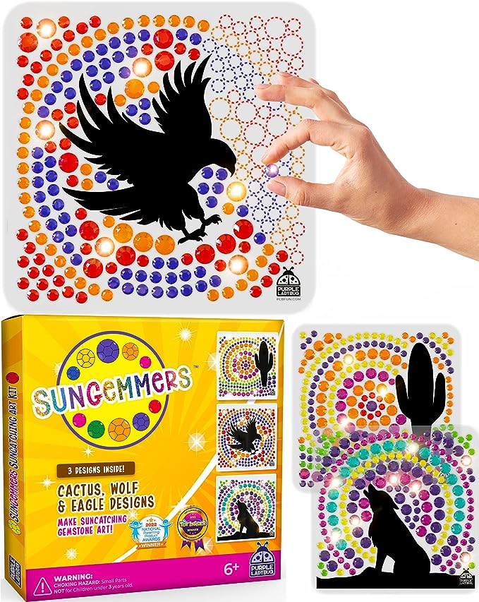 Diamond Window Art Craft Kits For Girls, Kids Suncatcher Kit For 6 7