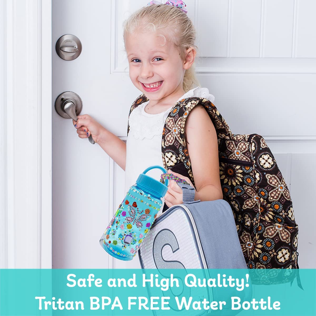 Teal Gemstone Water Bottle