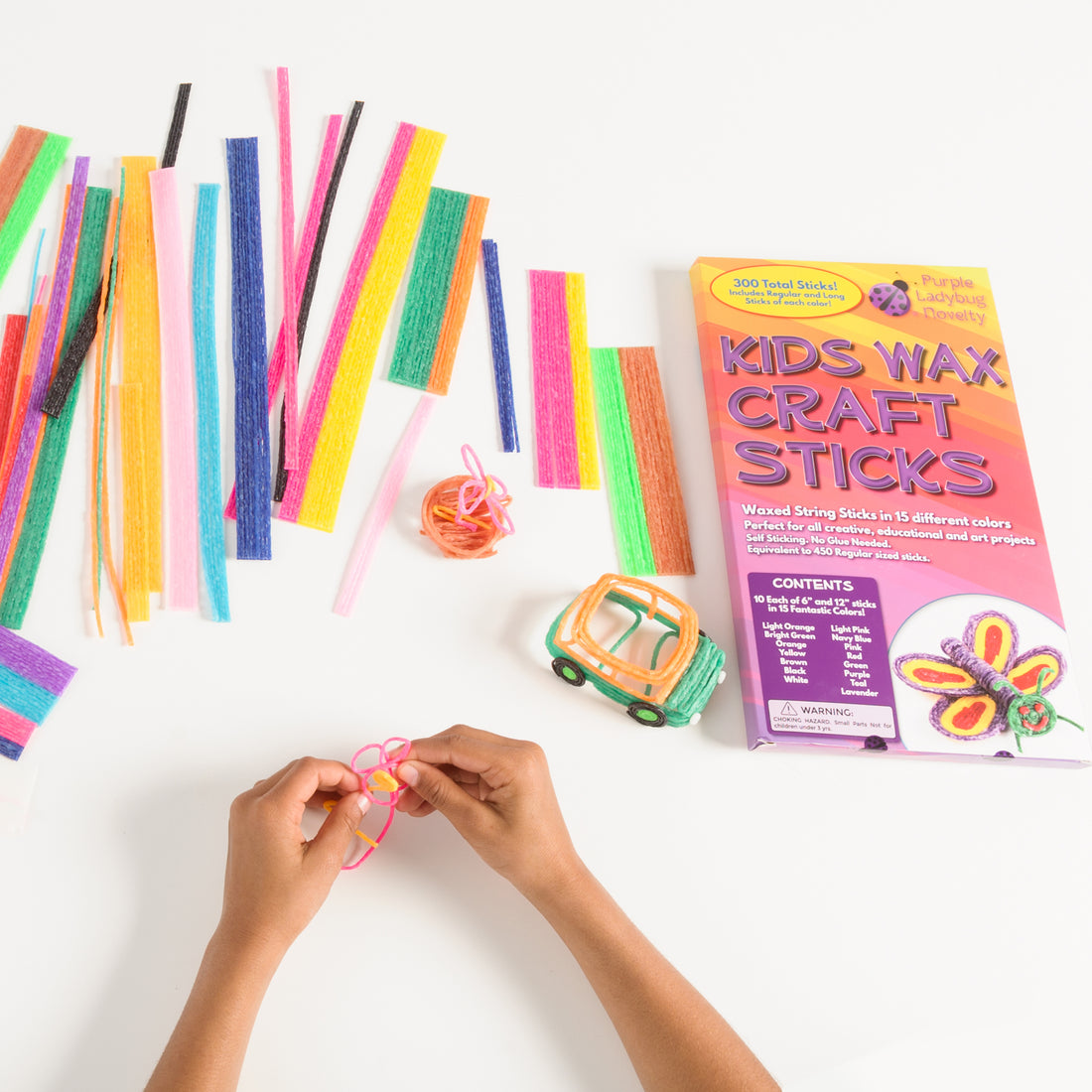 Wax Craft Sticks for kids by Purple Ladybug 