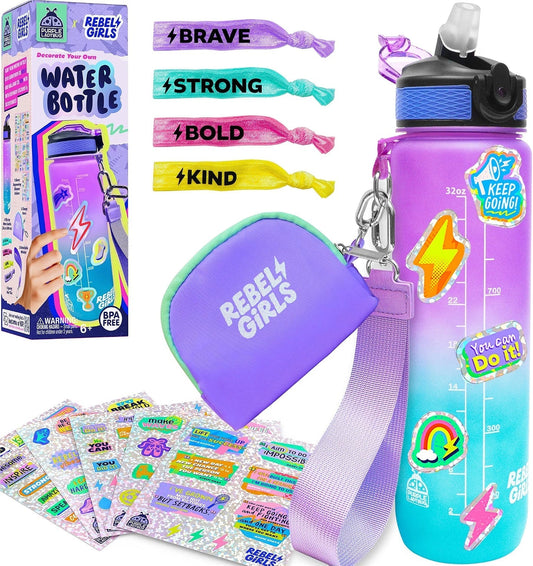 Purple Ladybug x Rebel Girls Water Bottle Instructions