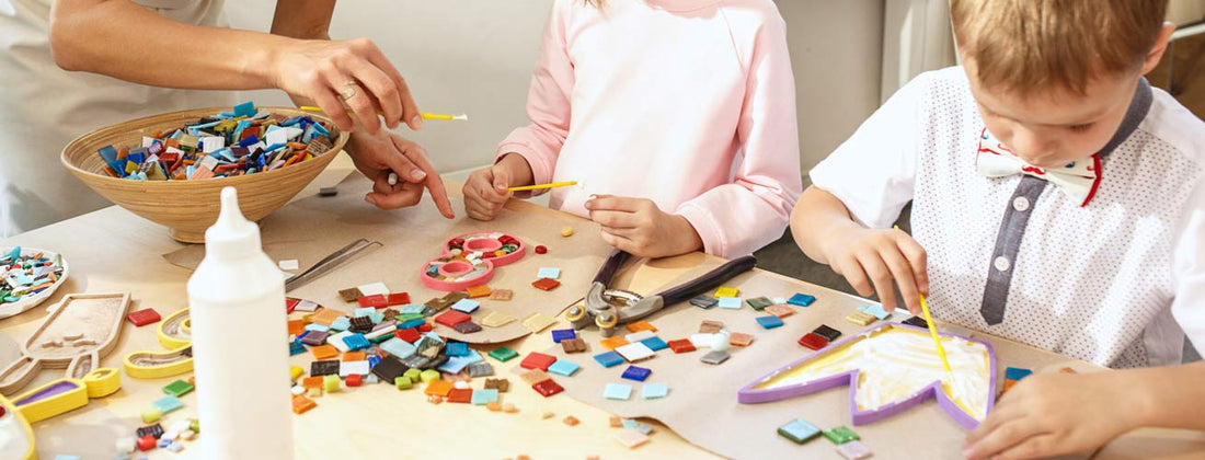 The mosaic puzzle art for kids, children's creative game
