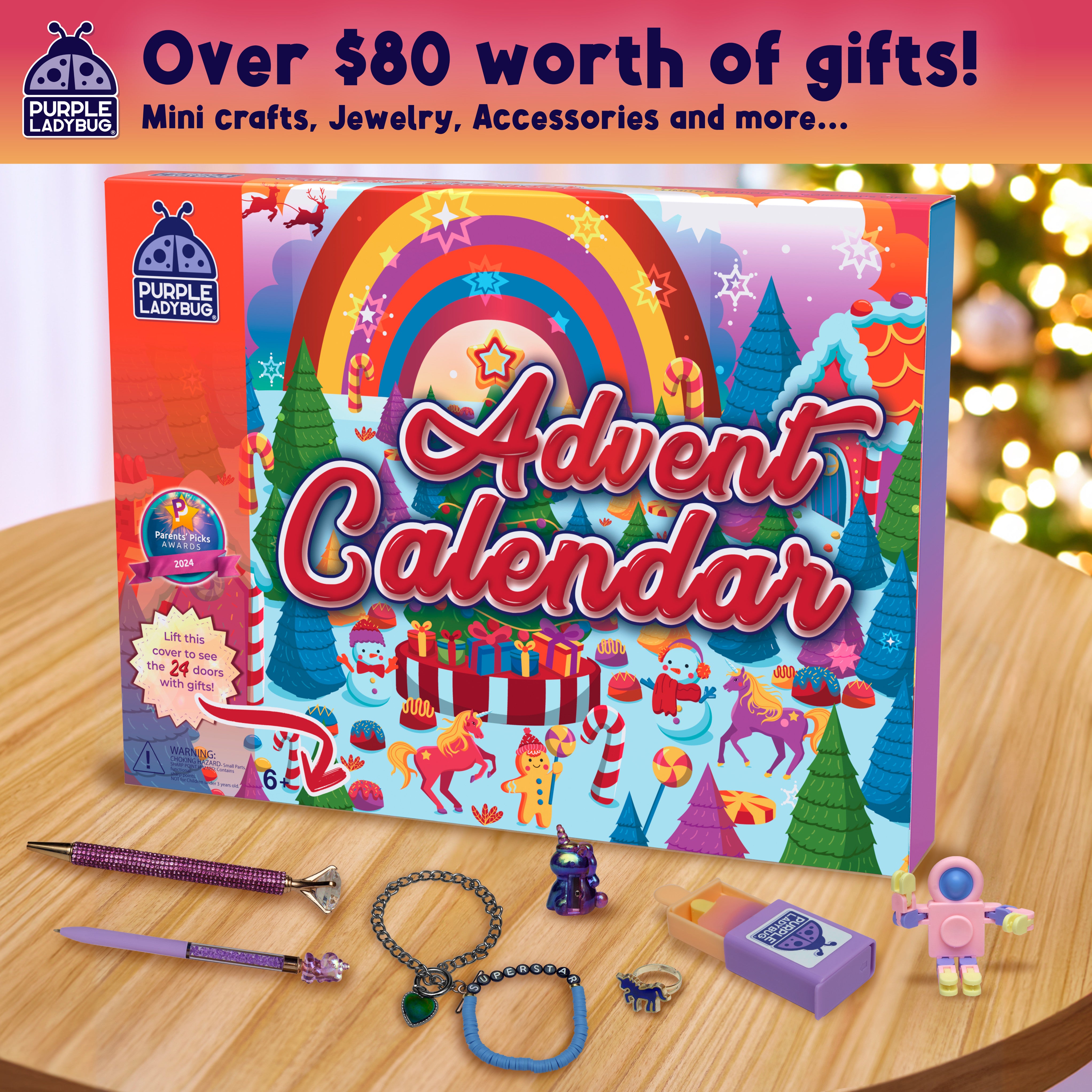 Advent 2023 Girls Purple Ladybug