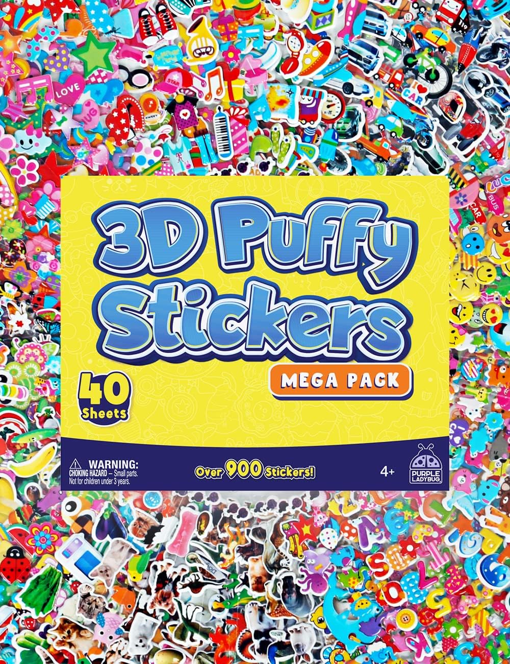 3D Puffy Sticker Mega Pack - 40 Sheets