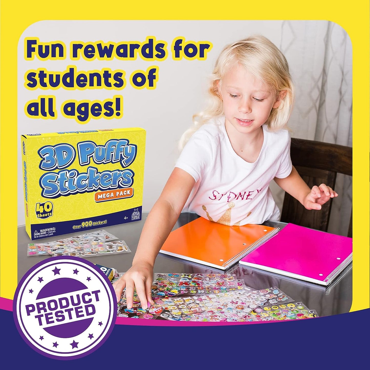 3D Puffy Sticker Mega Pack - 40 Sheets