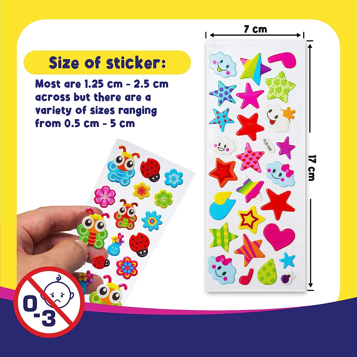 3D Puffy Sticker Mega Pack - 40 Sheets – Purple Ladybug