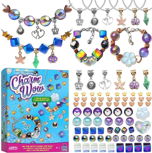 CharmWow Sparkling Charm Necklace & Crystal Bracelet Making Kit