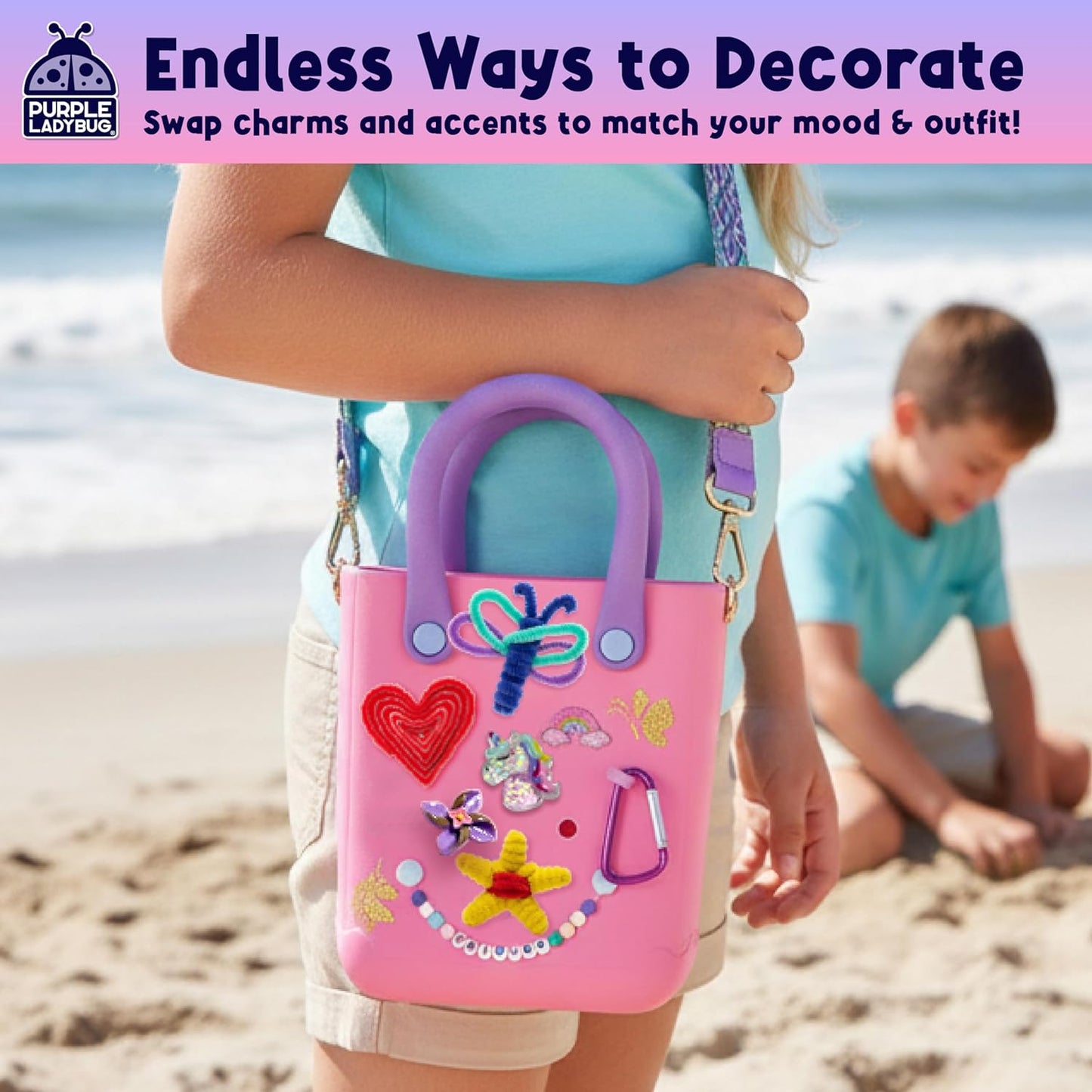 Decorate Your Own Beach Tote Bag - Unicorn Princess
