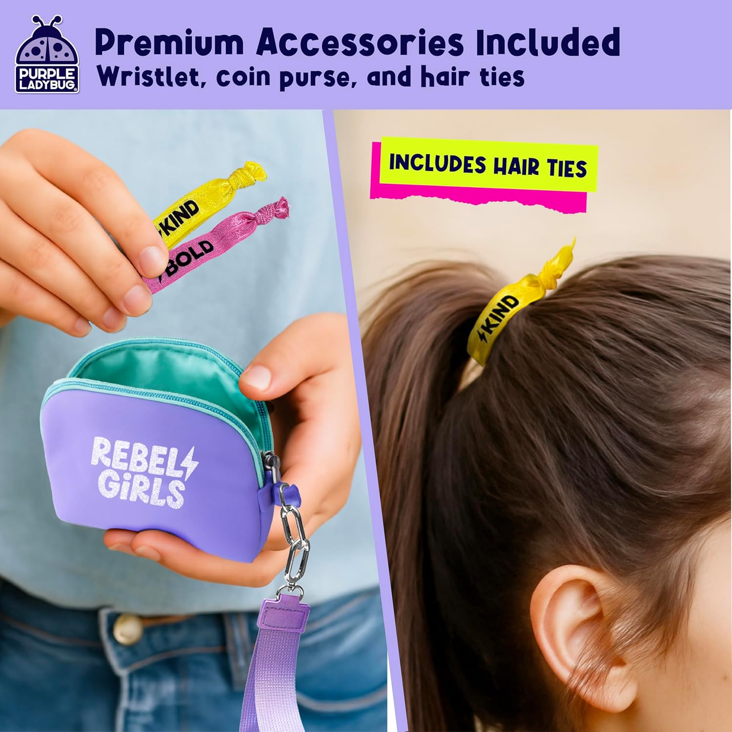 Purple Ladybug  X Rebel Girls Decorate Your Own Sports Water Bottles