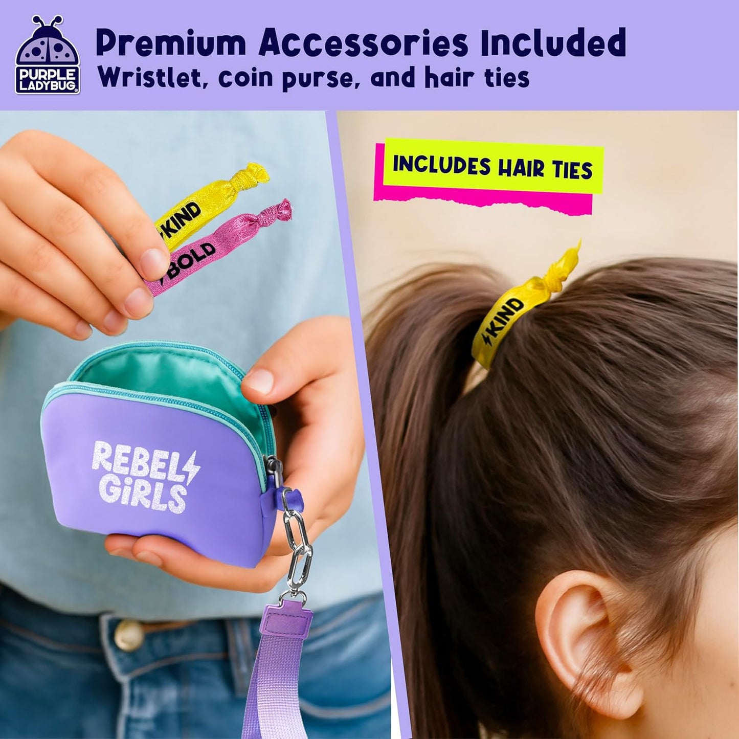 Purple Ladybug  X Rebel Girls Decorate Your Own Sports Water Bottles