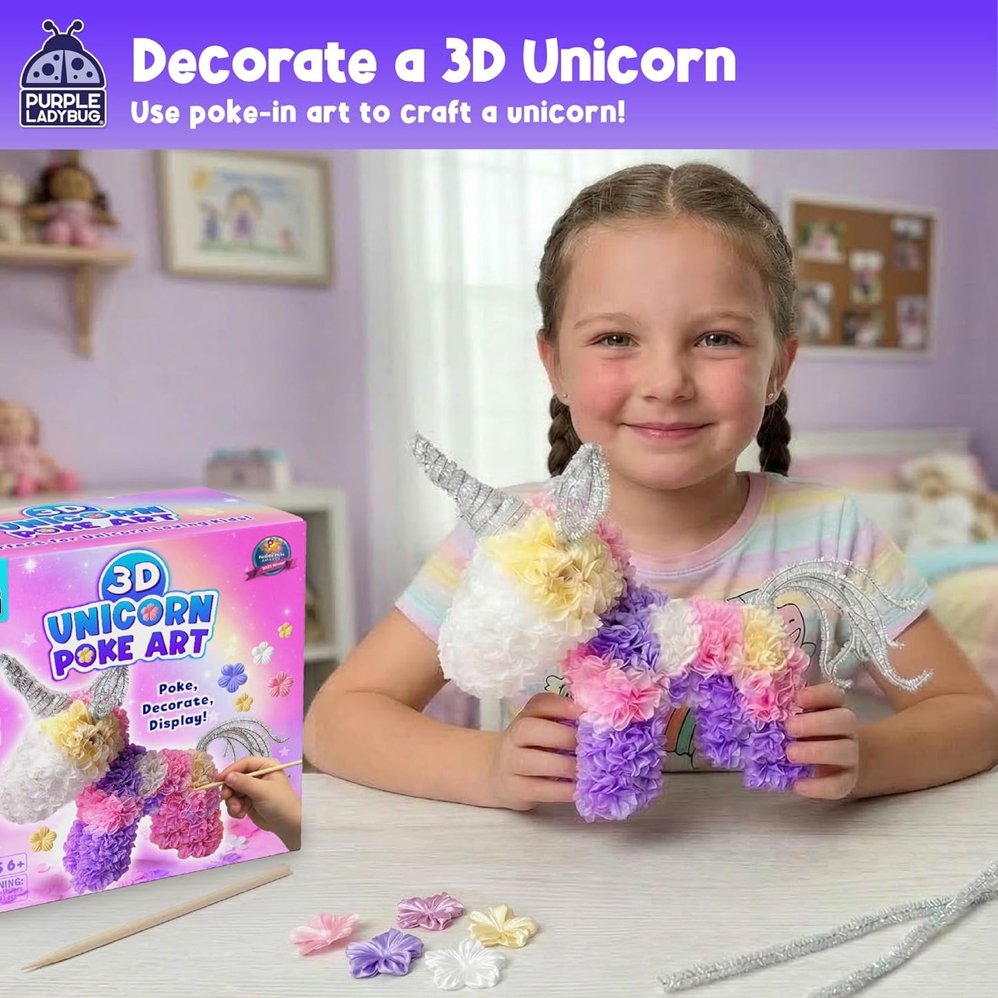3D Unicorn Poke Art Craft Kit
