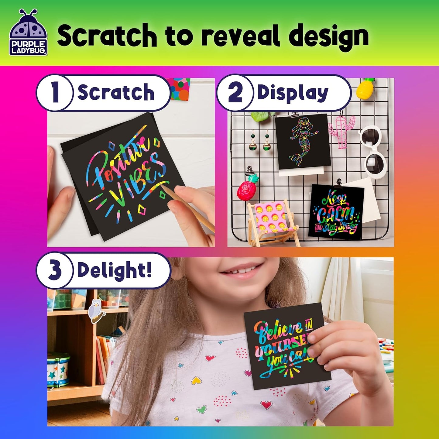 Scratchy Scratch Mini Notes: Rainbow