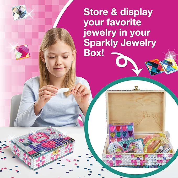 Decorate Your Own Sparkly Jewelry Box for Girls
