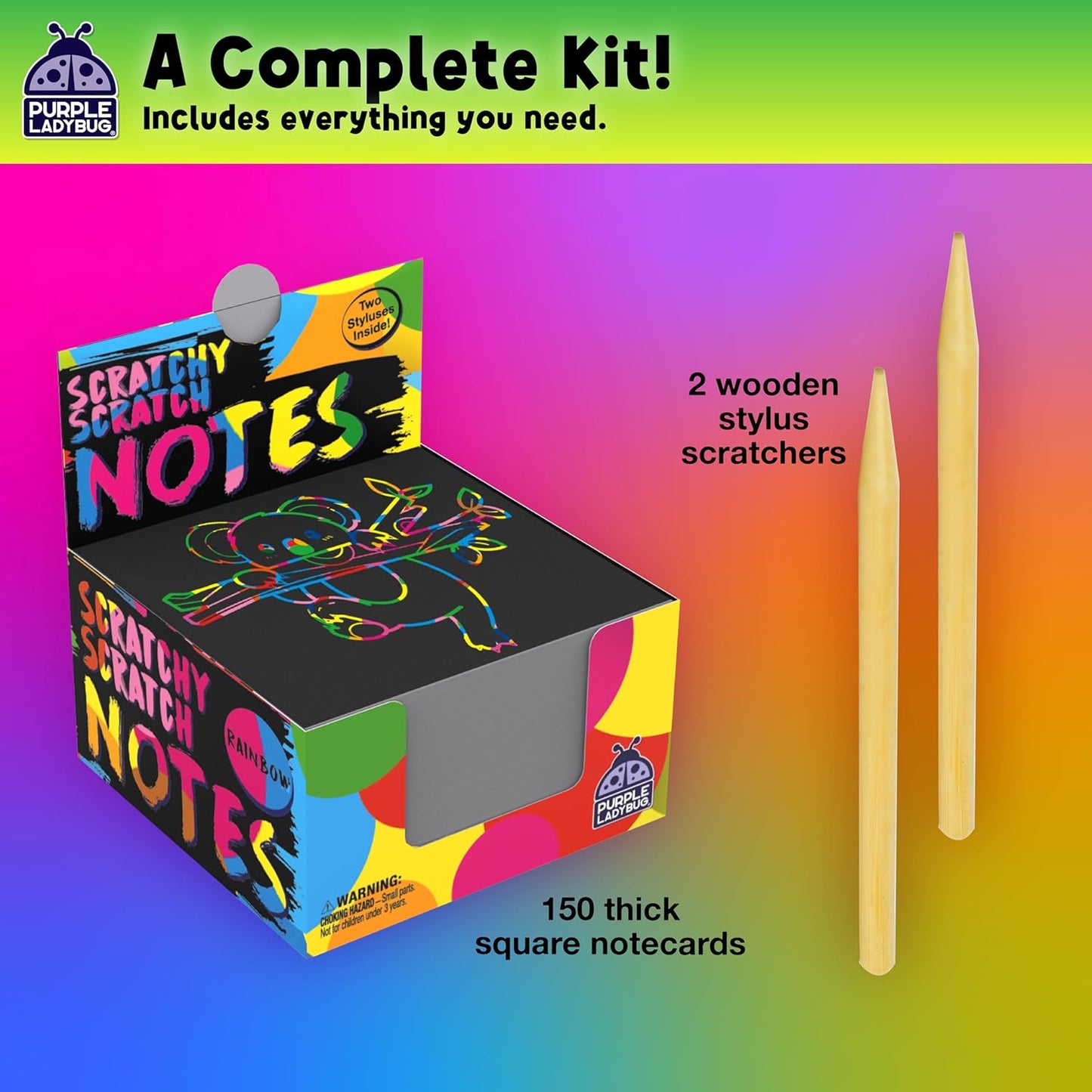 Scratchy Scratch Mini Notes: Rainbow