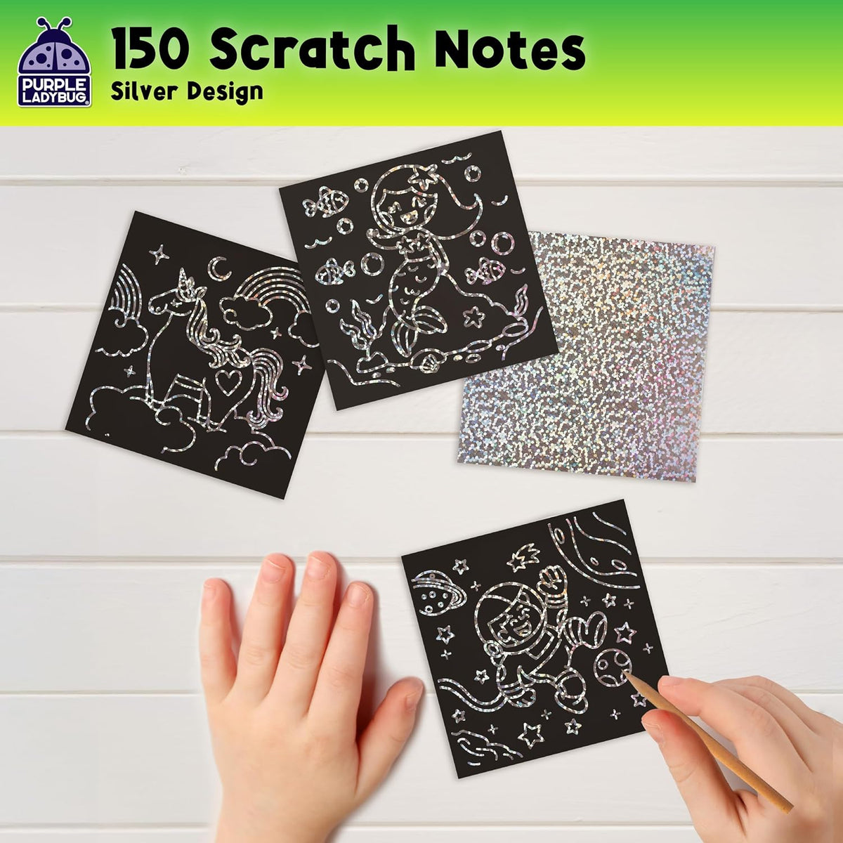 Scratchy Scratch Mini Notes: Silver