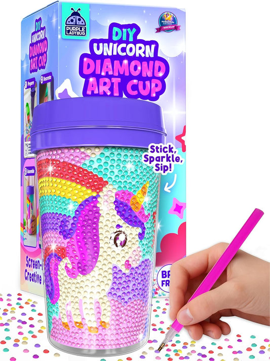 DIY Unicorn Diamond Art Cup