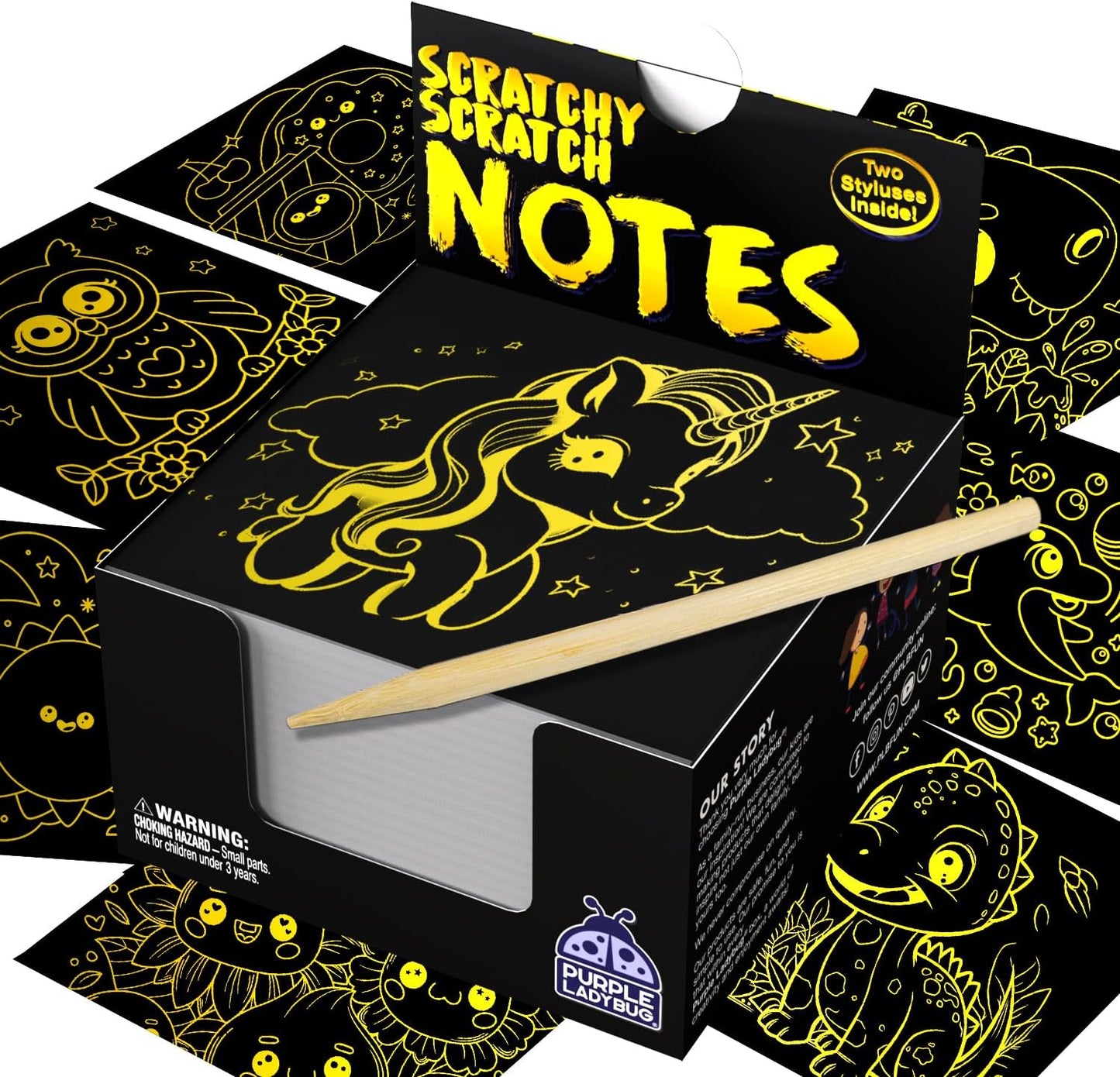 Scratchy Scratch Mini Notes: Gold