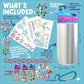 New Metal Teal Gemstone Waterbottle