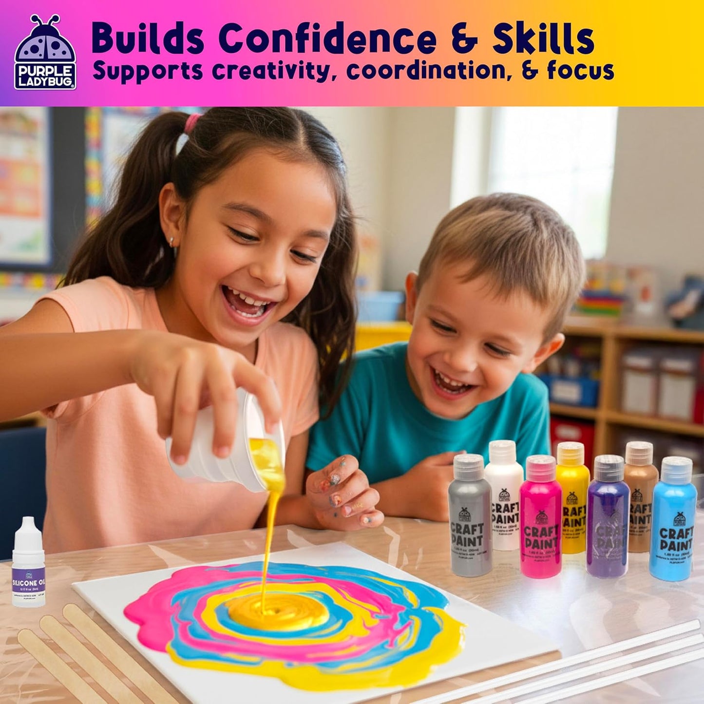 Paint Pouring DIY Art Kit - Stellar Swizle