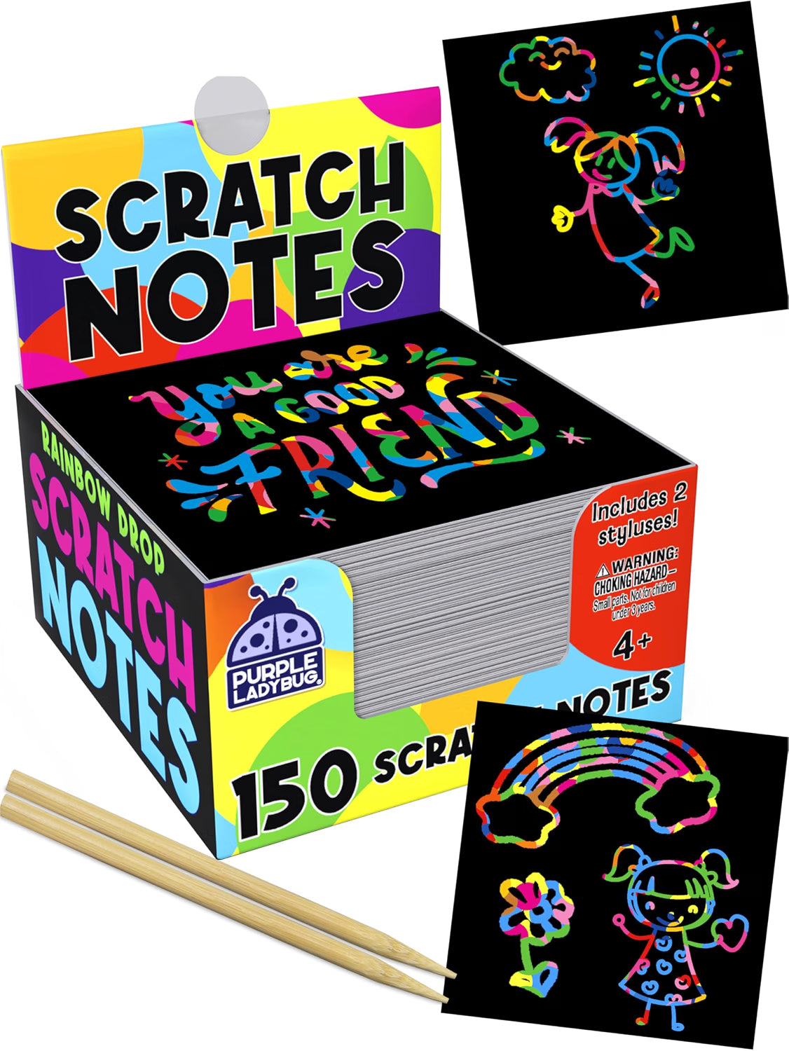 Scratchy Scratch Mini Notes: Rainbow