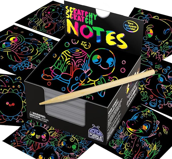 Scratchy Scratch Mini Notes: Rainbow â Purple Ladybug