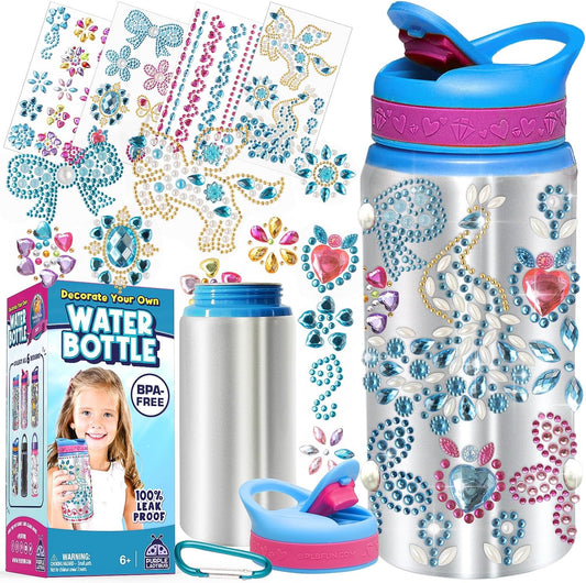 New Metal Teal Gemstone Waterbottle