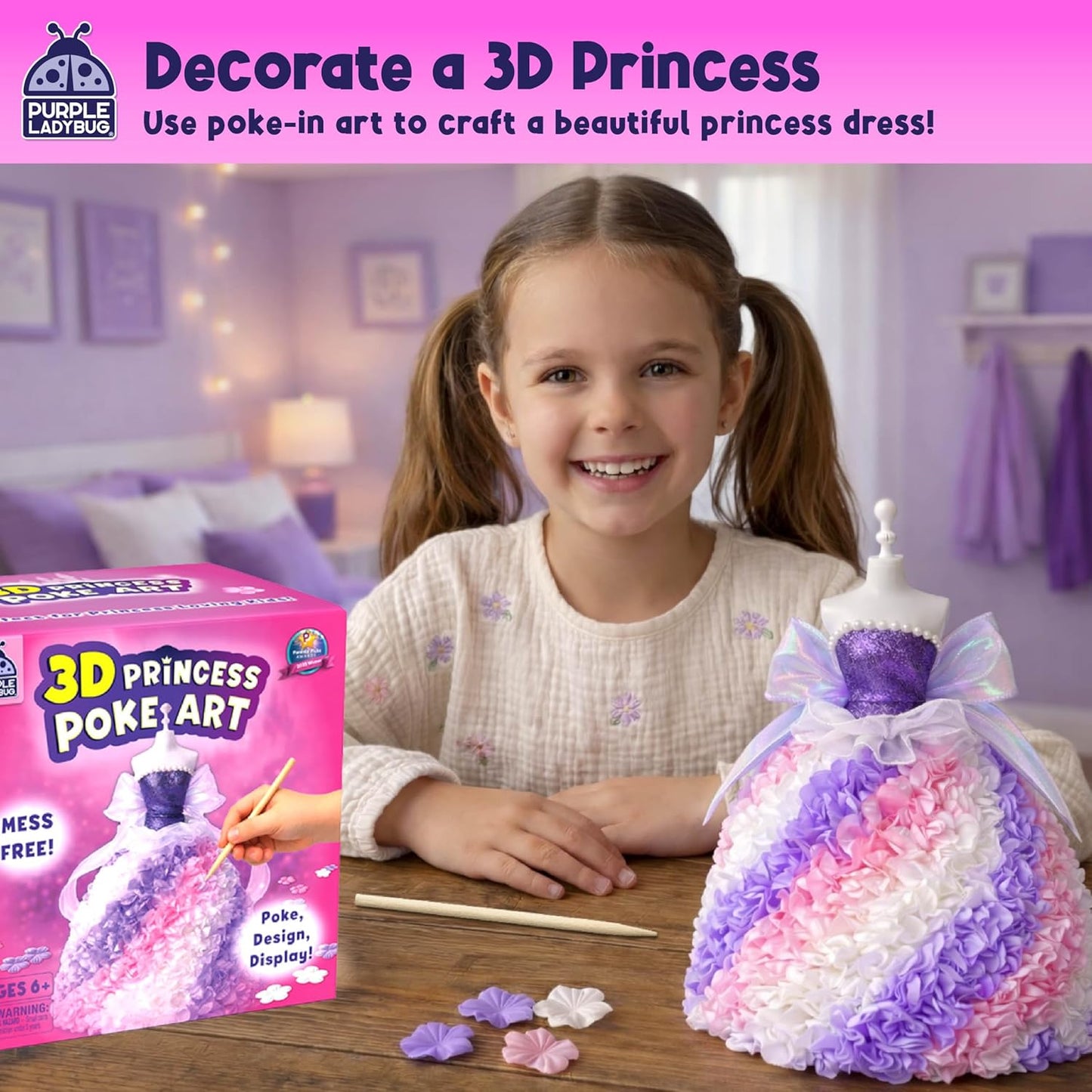 3D Princess Dress Poke Art Craft Kit