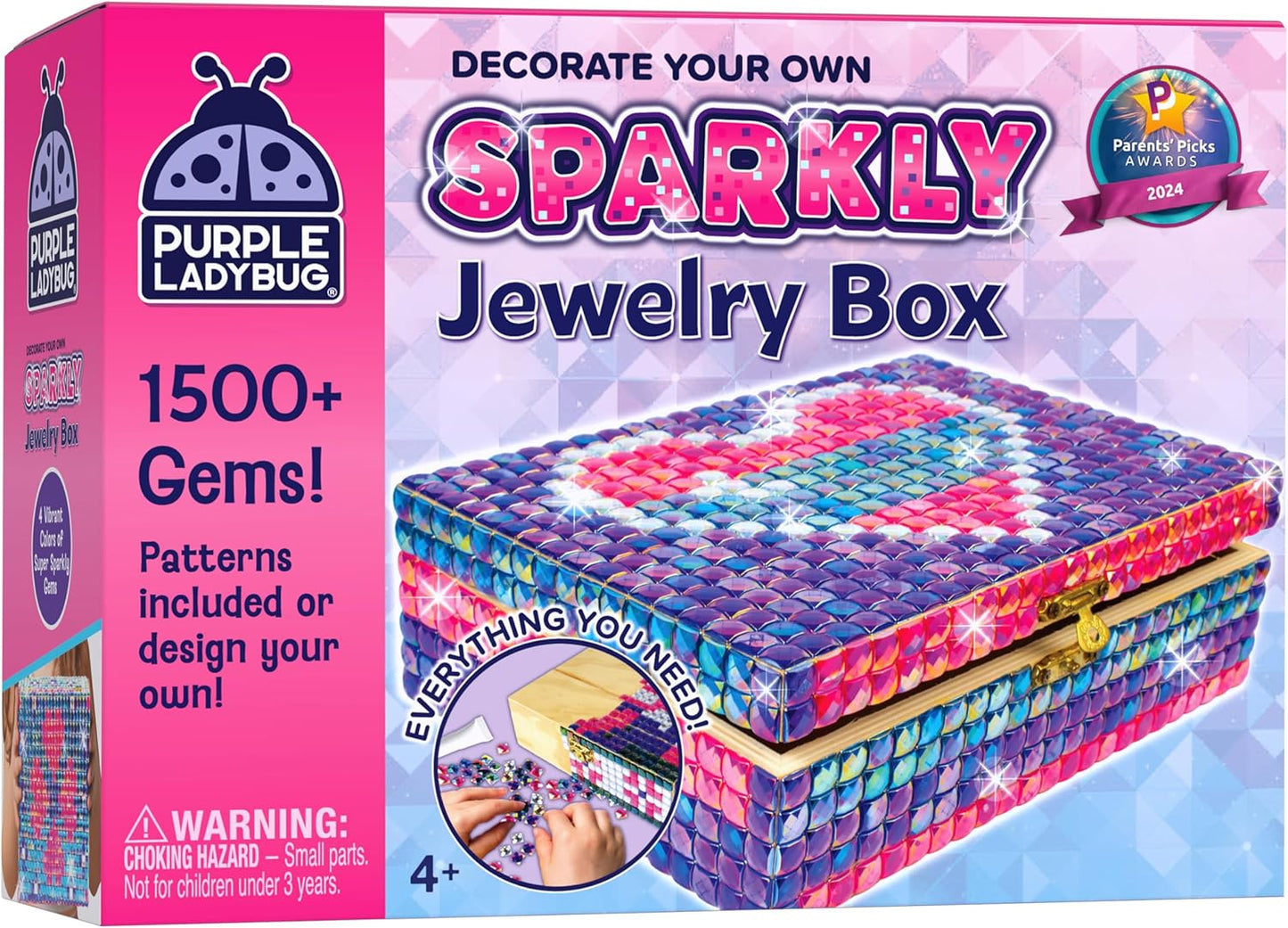 Decorate Your Own Sparkly Jewelry Box for Girls