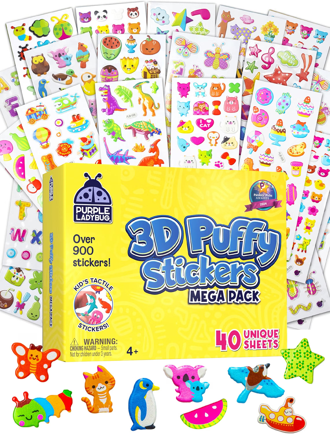 3D Puffy Sticker Mega Pack - 40 Sheets