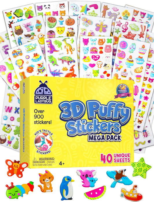 3D Puffy Sticker Mega Pack - 40 Sheets