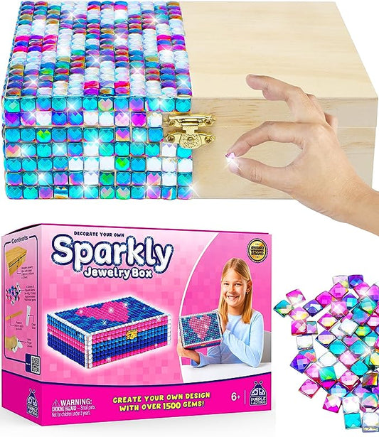 Decorate Your Own Sparkly Jewelry Box for Girls