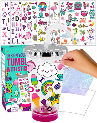 Create Your Own Tumbler for Girls with Stickers