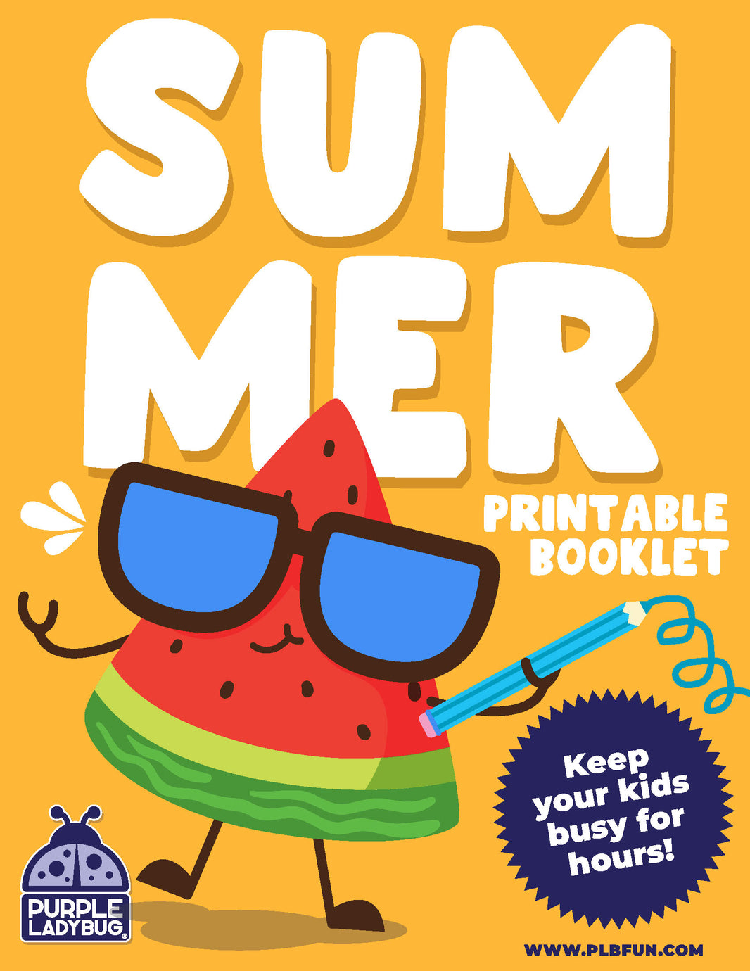 FREE Printable Activity And Coloring E Booklets Purple Ladybug