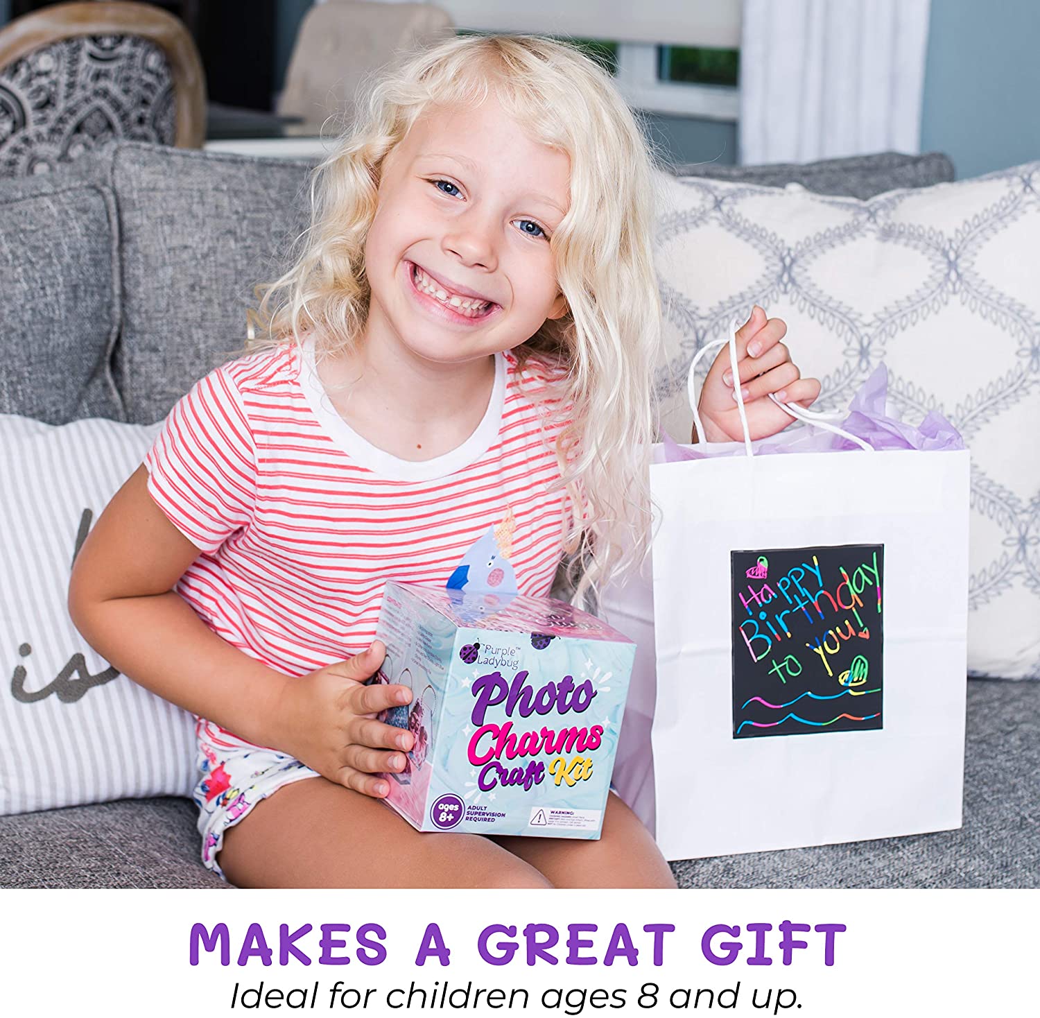 Resin Crafts: Photo Charms Craft Kit – Purple Ladybug